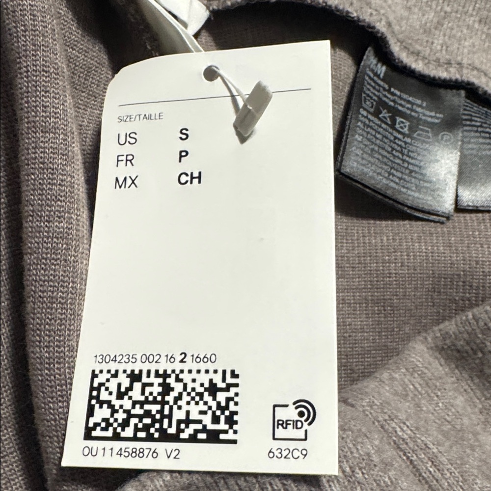H&M Fine-Knit - Loose-Fit High Waisted Pants - Taupe Melange - Picture 3 of 5